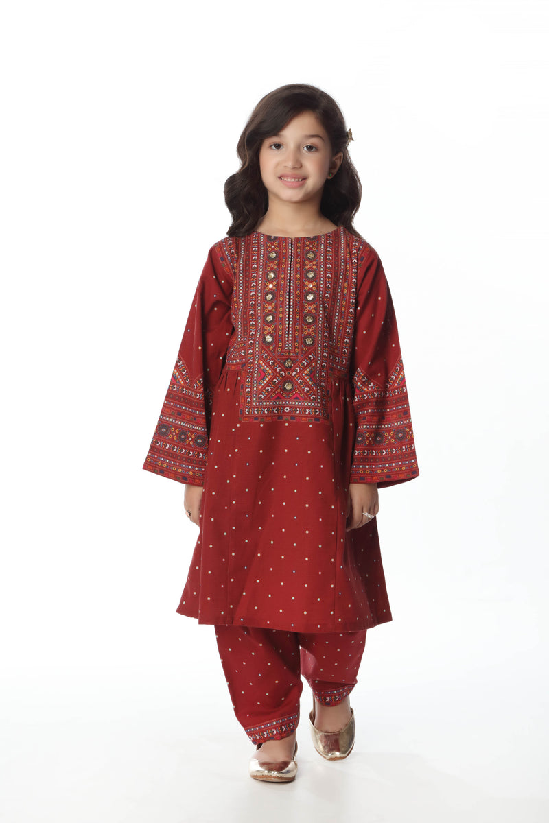 Digital Printed Kurti With Shalwar (DGKS-108)