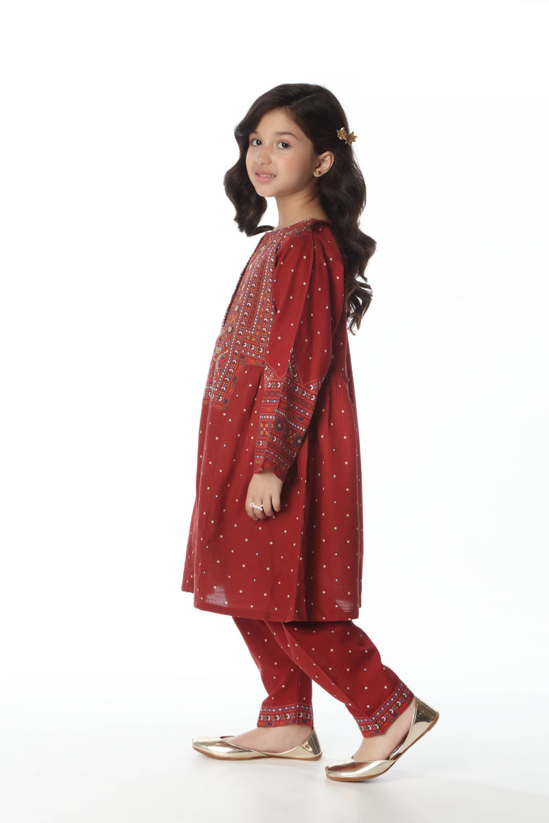 Digital Printed Kurti With Shalwar (DGKS-108)