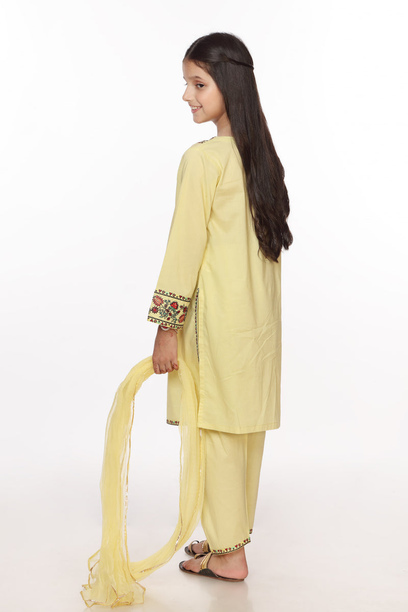 Embroidered Kameez with Shalwar and Dupatta (GSK-497)