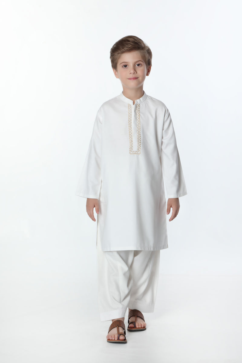 Kurta with Embroidery & Shalwar (FBSK-791)