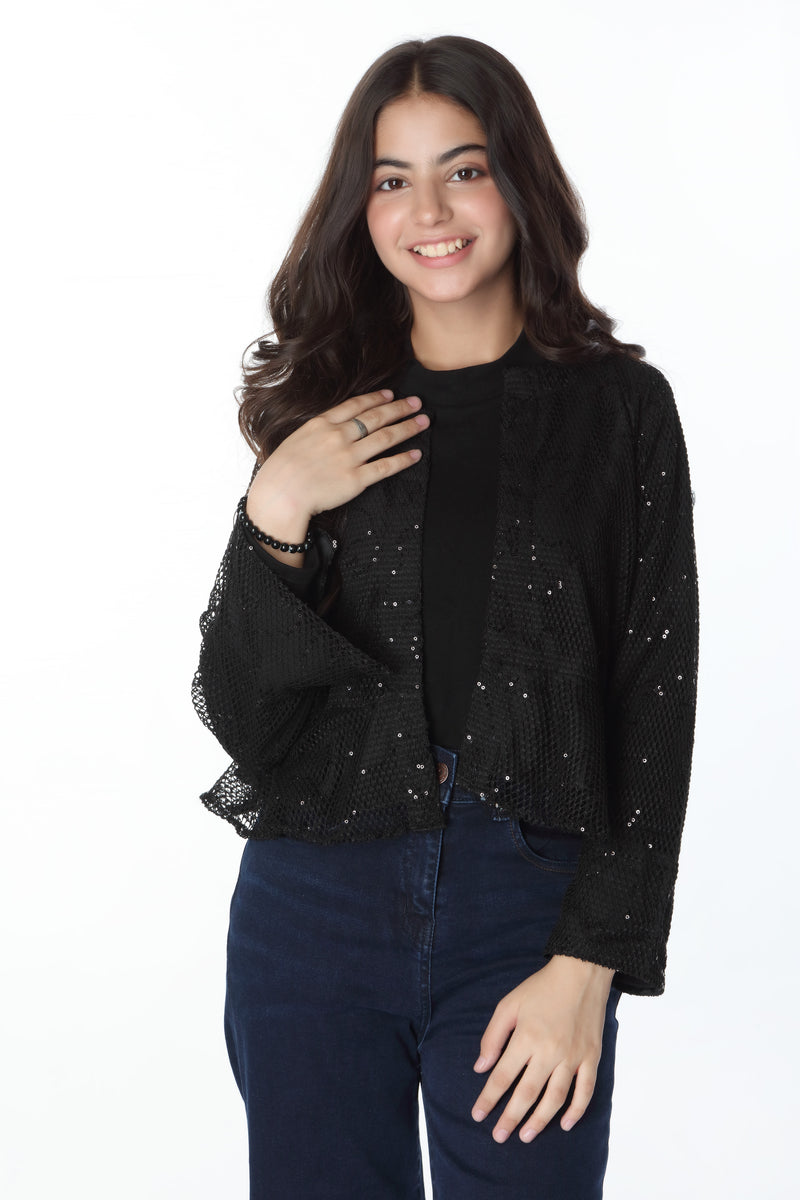 PEPLUM SHRUG WITH SLIT CUFF (SSGSR-35)