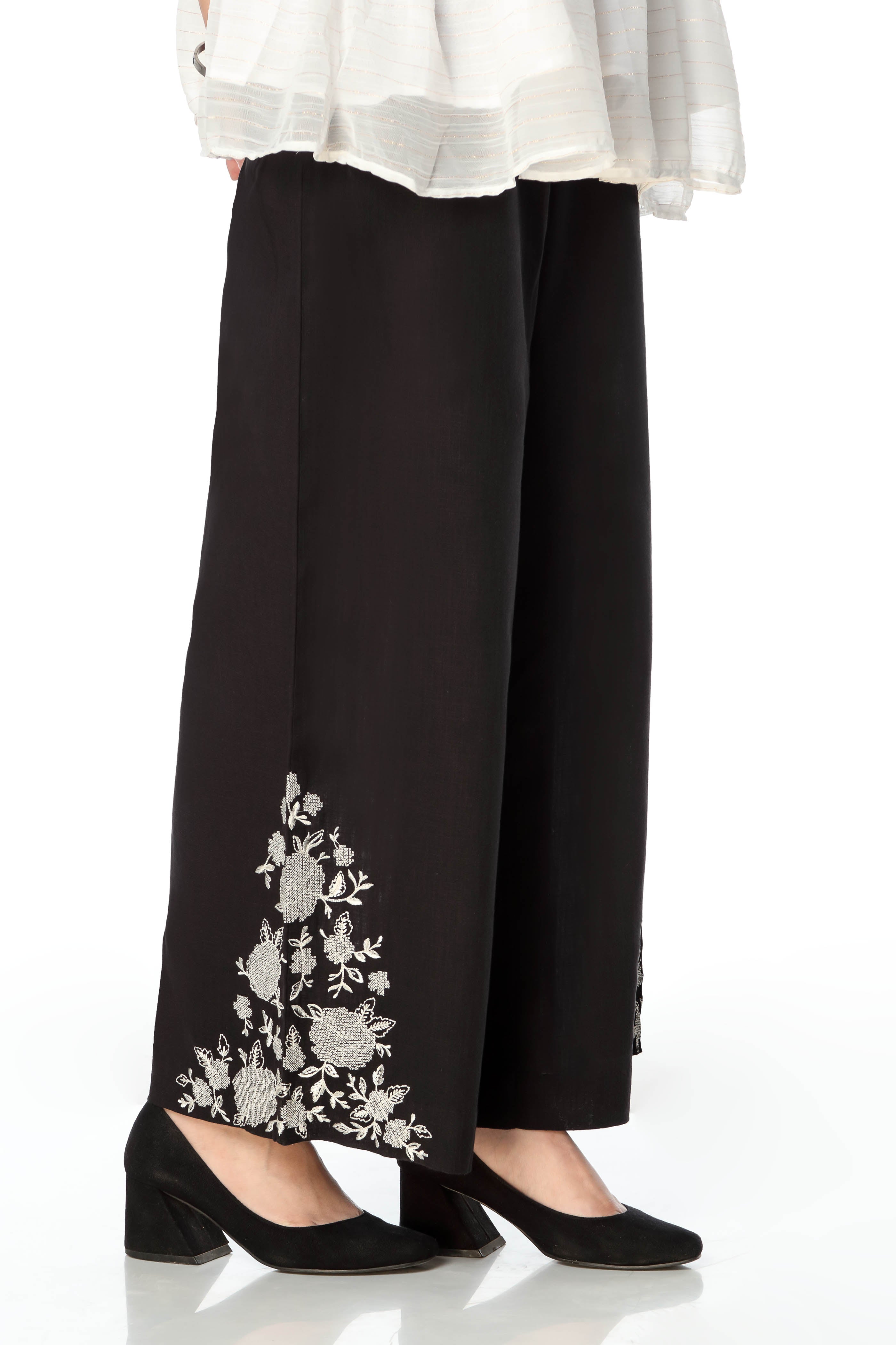 Embroidered Wide Leg Trousers (SSGFT-021)