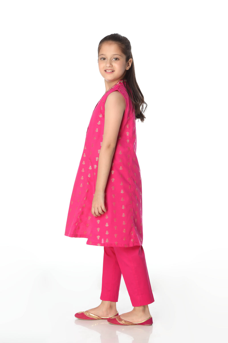Embellished Kameez With Separate Sleeves & Trousers (GPW-1021)