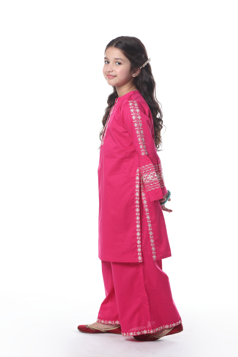 Embroidered Kameez And Plazo (GSK-513)