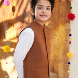 Dark Brown Basic Waist Coat (MSBCWC-014)