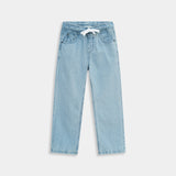 Denim Elasticated Waistband Straight Pants (MSBD-58)
