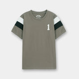 Cut And Sew Lycra Rib Pannel Graphic T-Shirt (MSBKTJ-114)