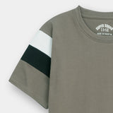 Cut And Sew Lycra Rib Pannel Graphic T-Shirt (MSBKTJ-114)