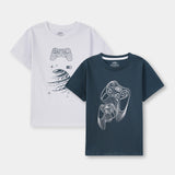 Graphic T-Shirts (Pack Of 2) (MSBKTPJ-37)