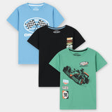 Graphic T-Shirts (Pack Of 3) (MSBKTPJ-46)