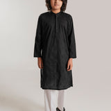Black Embroidery Kurta (MSKZ-029)