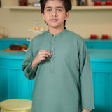 Boys Sage Green Basic Kurta (MSKZB-32)