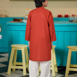 Boys Rust Basic Kurta (MSKZB-33)