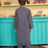 Boys Grey Kurta Shalwar Set (MSKZBS-12A)