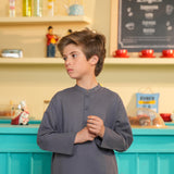 Boys Grey Kurta Shalwar Set (MSKZBS-12A)