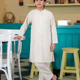 Boys Off-White Kurta Trousers Set (MSKZBS-15)