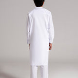 Boys White Suit Kurta Shalwar (MSKZS-06A)