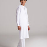 Boys White Suit Kurta Shalwar (MSKZS-06A)