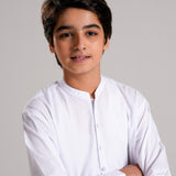 Boys White Suit Kurta Shalwar (MSKZS-06A)