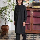 Boys Black Kurta Trousers (MSKZS-07)