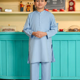 Boys Sky Kurta Trousers Set (MSKZS-11)
