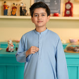 Boys Sky Kurta Trousers Set (MSKZS-11)