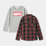 Boys Shirt & T-Shirt Set (SSBWST-88)