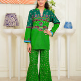 Short Shirt With Bootcut Trouser Digital Print (SSDGKS2-12)