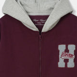 Contrast Sleeve Zipper Hood (SSGKH-56)