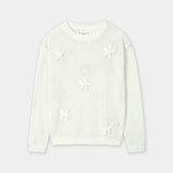 Loose Knit Sweater With Flower Detail (SSGSTR-96)