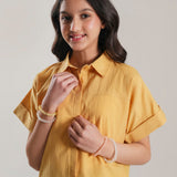 Button Down Cropped Shirt (SSGTU-927)