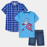 Shirt, T-Shirt And Shorts Set (SST-165)