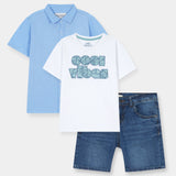 Shirt, T-Shirt And Shorts Set (SST-177)