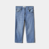 Mid Wash Straight Leg Pants (WDT-536)