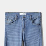 Mid Wash Straight Leg Pants (WDT-536)