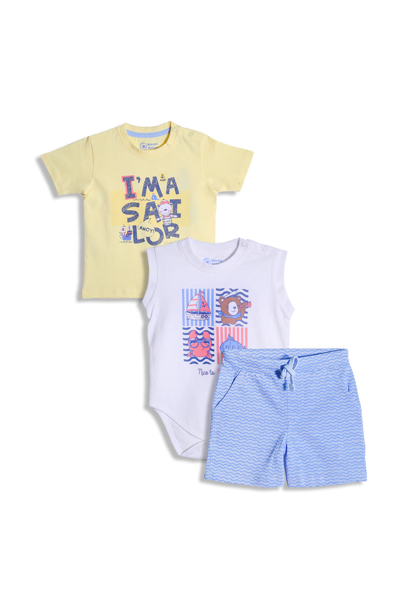 (Value Pack) T-Shirt With Short And Bodysuit (IBVP-063)