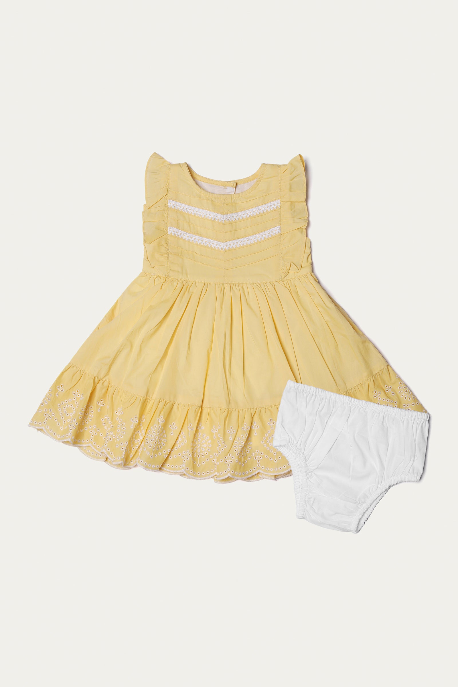Embroidered Frock with Diaper Cover (IF-386)