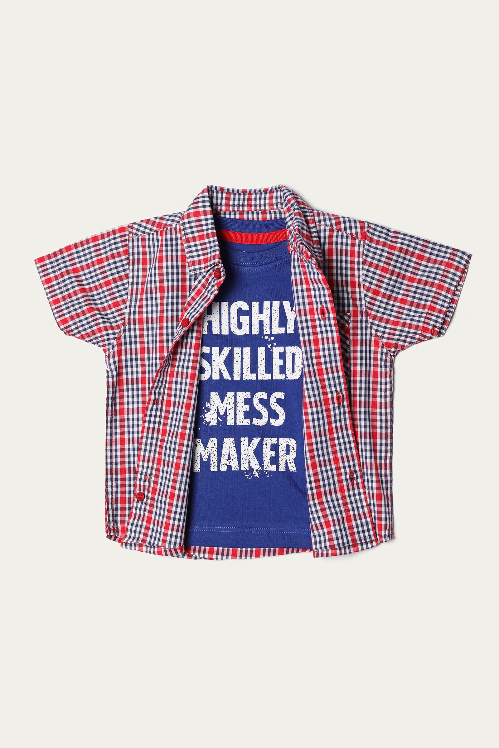 Graphic T-Shirt with Shorts and Shirt (IDTSS-030)
