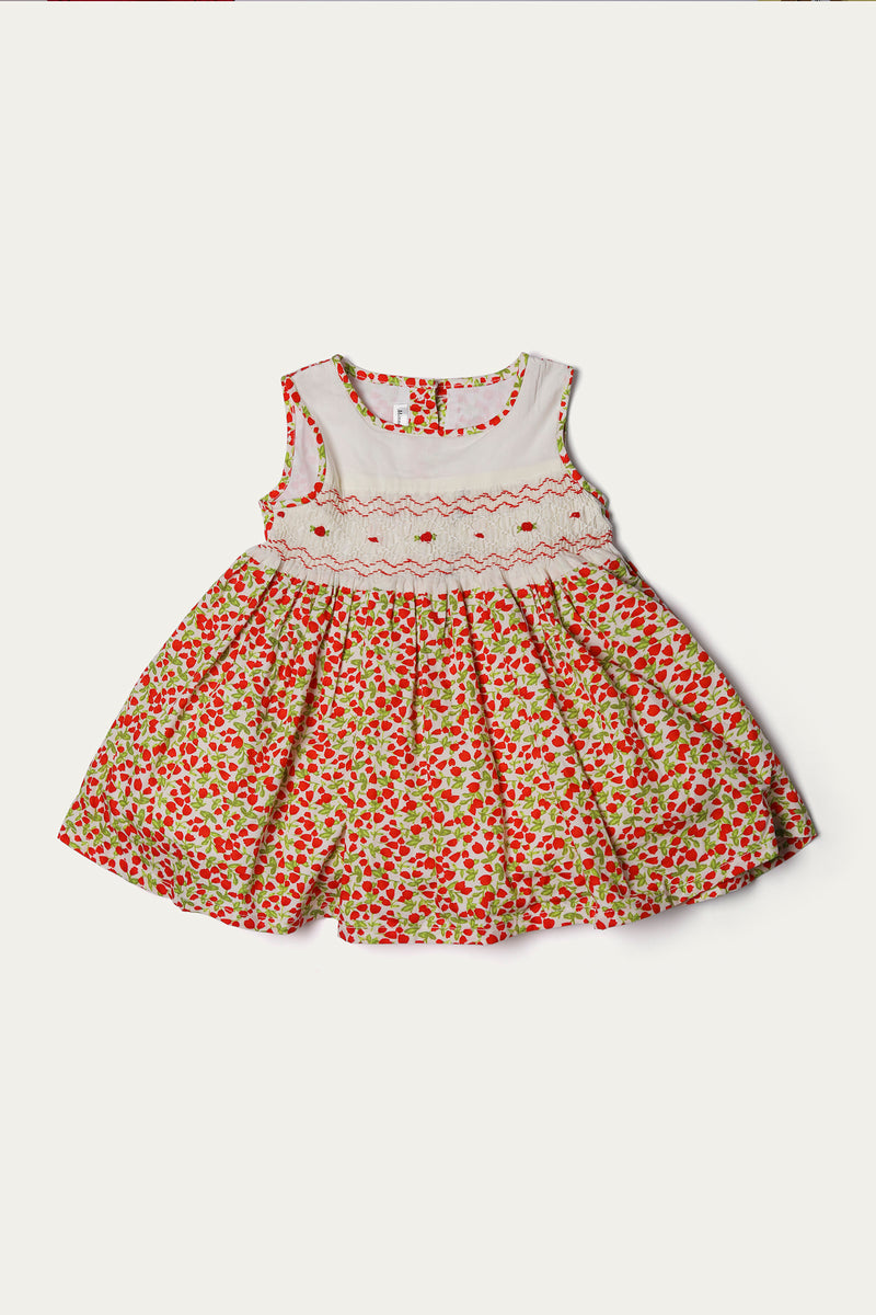 Hand Embroidered Frock with Diaper Cover (IFH-06)
