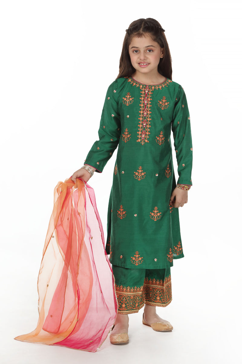 Embellished Kameez with Trousers & Dupatta (GPW-S952)
