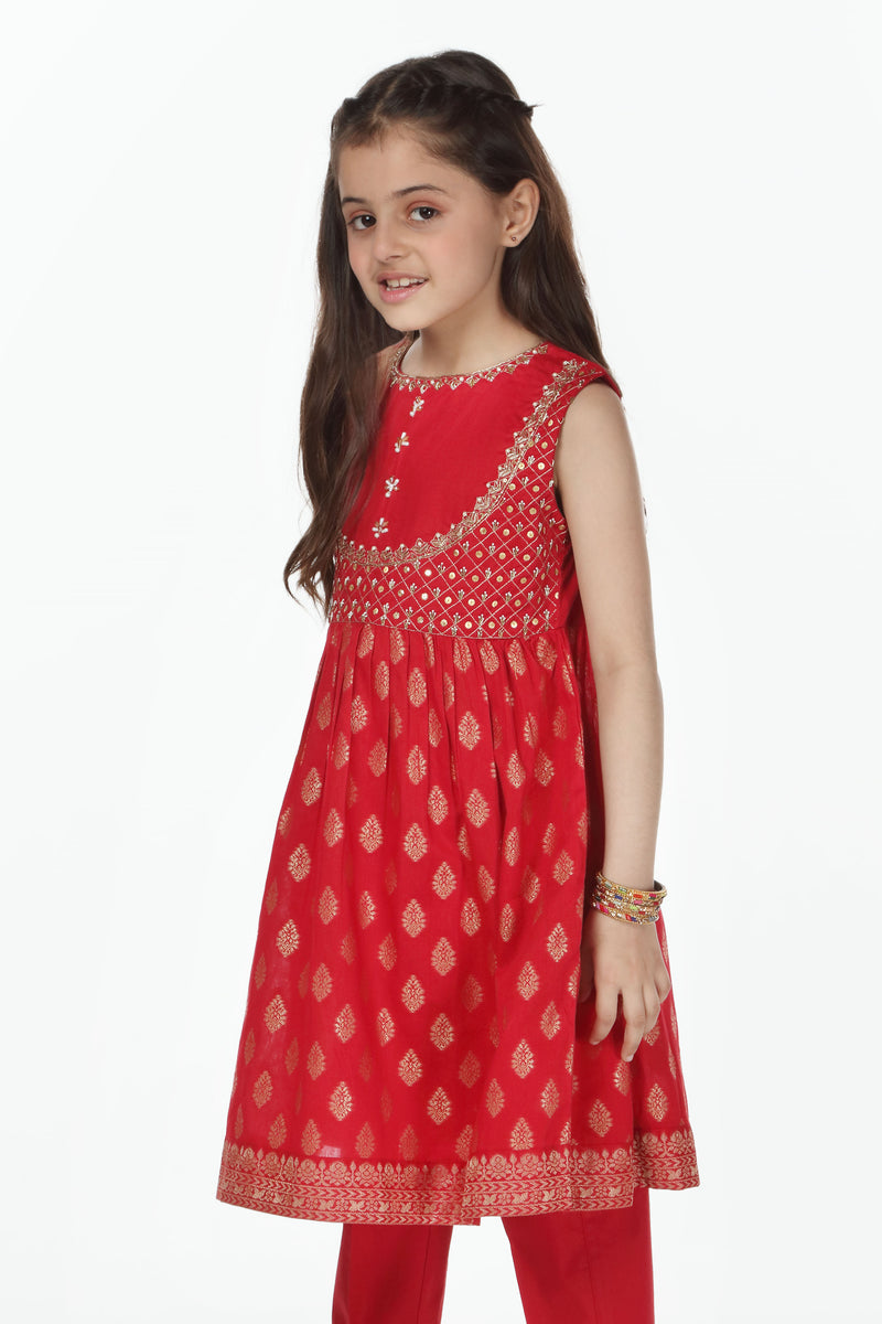 Embellished Kameez with Separate sleeves & Trousers (GPW-962)