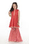 Printed Embellished Panelled Peplum Kurti with Gharara (DGKS-097)