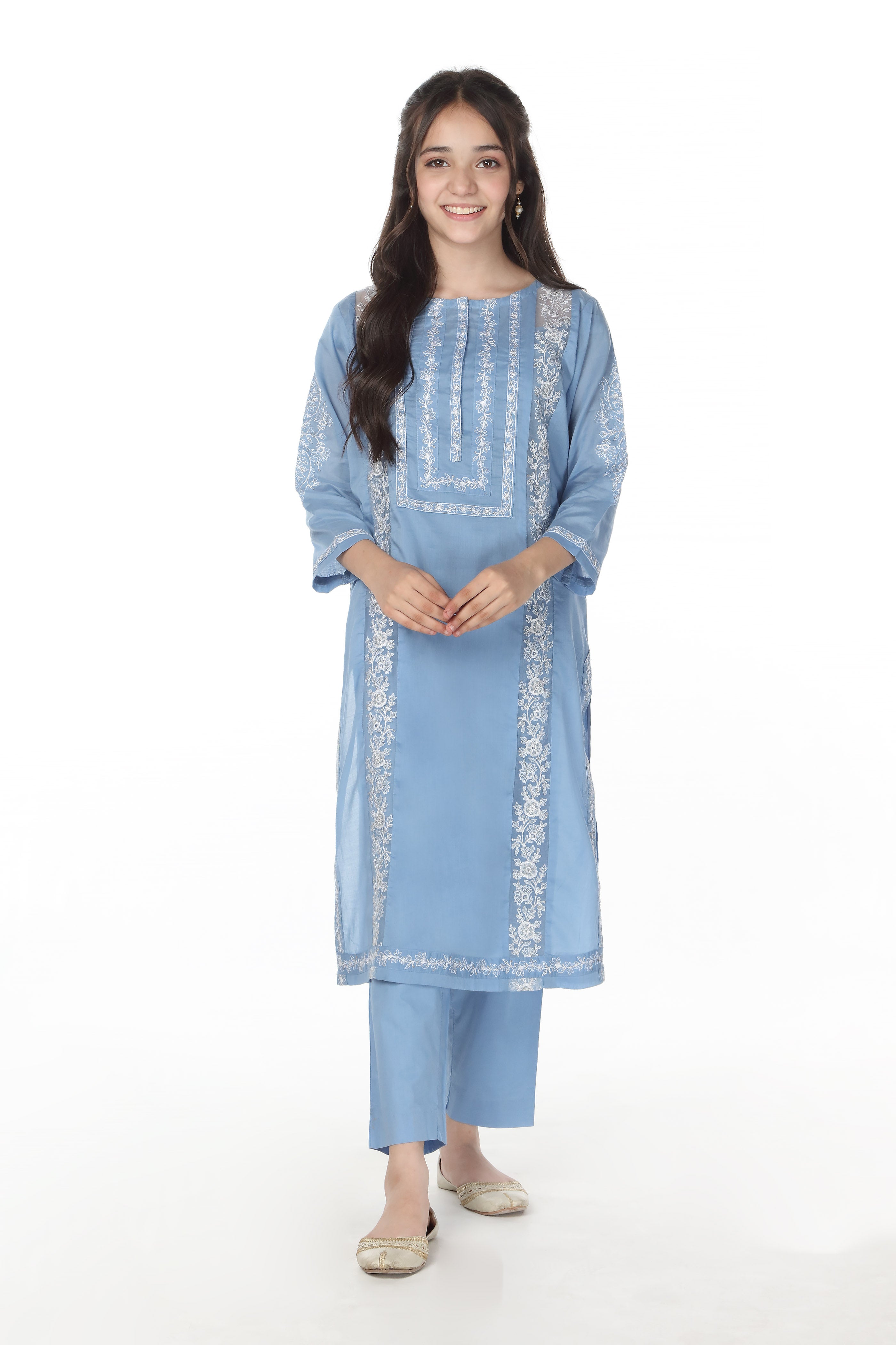 EMBROIDERED KAMEEZ WITH TOUSERS (SSEGKS-01)