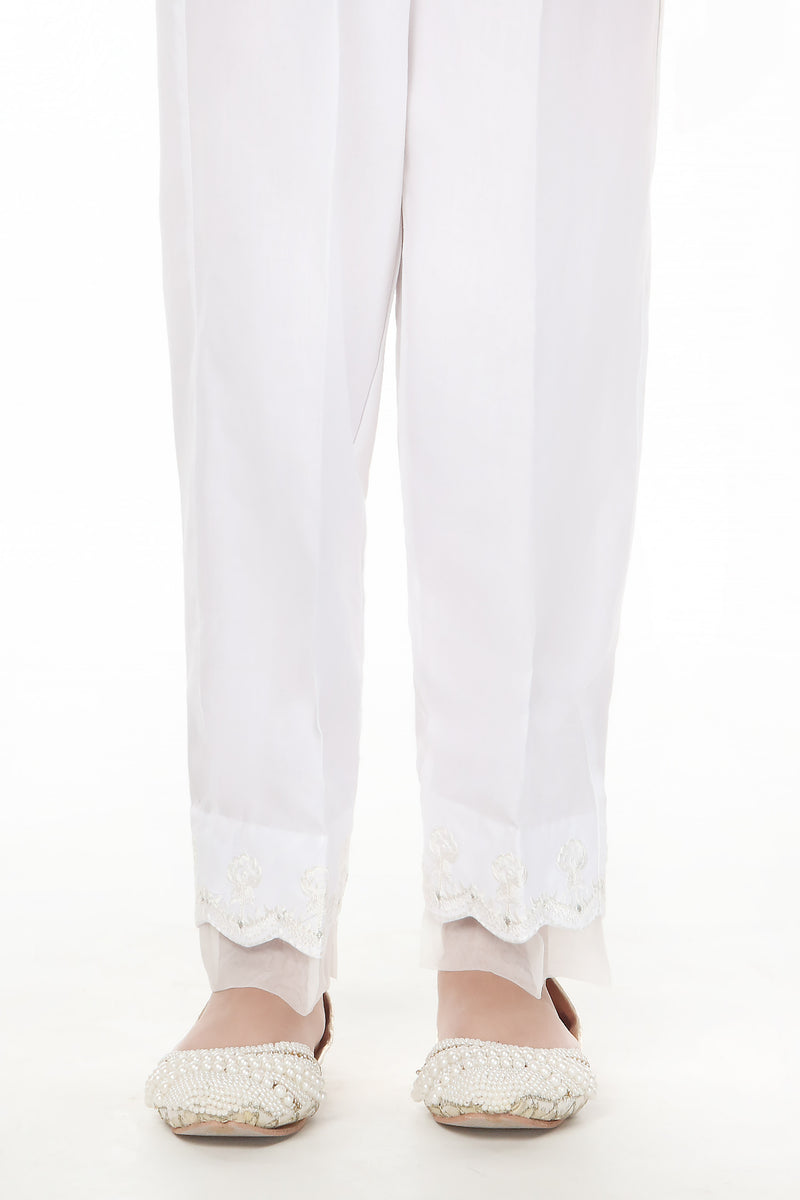 Embroidered Trouser with Scallops (GCT-126)